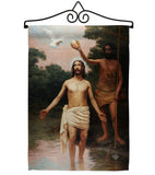 Bautismo de Jesús - Faith & Religious Inspirational Vertical Impressions Decorative Flags HG192381 Made In USA