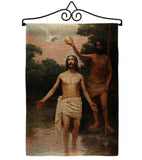 Bautismo de Jesús - Faith & Religious Inspirational Vertical Impressions Decorative Flags HG192381 Made In USA