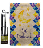 Eid Mubarak - Faith & Religious Inspirational Vertical Impressions Decorative Flags HG192393 Made In USA