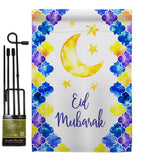 Eid Mubarak - Faith & Religious Inspirational Vertical Impressions Decorative Flags HG192393 Made In USA