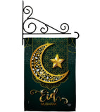 Bright Eid Mubarak - Faith & Religious Inspirational Vertical Impressions Decorative Flags HG192403 Made In USA