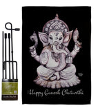 Ganesh Chaturthi - Faith & Religious Inspirational Vertical Impressions Decorative Flags HG192454 Made In USA