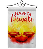 Diwali Greeting - Faith & Religious Inspirational Vertical Impressions Decorative Flags HG192475 Made In USA