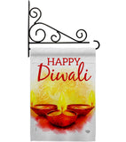 Diwali Greeting - Faith & Religious Inspirational Vertical Impressions Decorative Flags HG192475 Made In USA