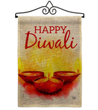 Diwali Greeting - Faith & Religious Inspirational Vertical Impressions Decorative Flags HG192475 Made In USA