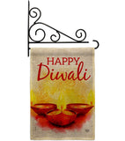 Diwali Greeting - Faith & Religious Inspirational Vertical Impressions Decorative Flags HG192475 Made In USA