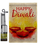 Diwali Greeting - Faith & Religious Inspirational Vertical Impressions Decorative Flags HG192475 Made In USA