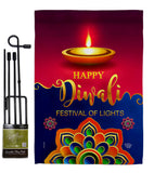 Deepawali Greeting - Faith & Religious Inspirational Vertical Impressions Decorative Flags HG192486 Made In USA