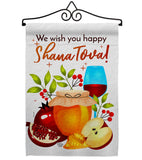 Happy Shana Tova - Faith & Religious Inspirational Vertical Impressions Decorative Flags HG192501 Made In USA