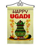 Happy Ugadi - Faith & Religious Inspirational Vertical Impressions Decorative Flags HG192503 Made In USA