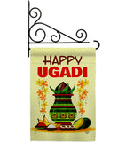 Happy Ugadi - Faith & Religious Inspirational Vertical Impressions Decorative Flags HG192503 Made In USA