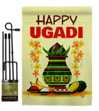 Happy Ugadi - Faith & Religious Inspirational Vertical Impressions Decorative Flags HG192503 Made In USA