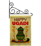 Happy Ugadi - Faith & Religious Inspirational Vertical Impressions Decorative Flags HG192503 Made In USA