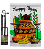 Celebrate Ugadi - Faith & Religious Inspirational Vertical Impressions Decorative Flags HG192506 Made In USA