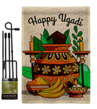 Celebrate Ugadi - Faith & Religious Inspirational Vertical Impressions Decorative Flags HG192506 Made In USA