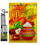 Happy Pongal - Faith & Religious Inspirational Vertical Impressions Decorative Flags HG192507 Made In USA