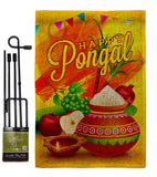 Happy Pongal - Faith & Religious Inspirational Vertical Impressions Decorative Flags HG192507 Made In USA