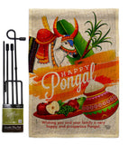 Happy Prosperous Pongal - Faith & Religious Inspirational Vertical Impressions Decorative Flags HG192514 Made In USA