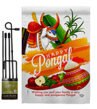 Happy Prosperous Pongal - Faith & Religious Inspirational Vertical Impressions Decorative Flags HG192514 Made In USA