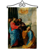 Christ Giving the Keys - Faith & Religious Inspirational Vertical Impressions Decorative Flags HG192549 Made In USA