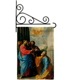 Christ Giving the Keys - Faith & Religious Inspirational Vertical Impressions Decorative Flags HG192549 Made In USA