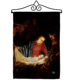 Adoration of the Shepherds - Faith & Religious Inspirational Vertical Impressions Decorative Flags HG192550 Made In USA