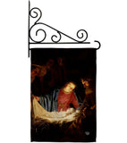 Adoration of the Shepherds - Faith & Religious Inspirational Vertical Impressions Decorative Flags HG192550 Made In USA