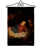 Adoration of the Shepherds - Faith & Religious Inspirational Vertical Impressions Decorative Flags HG192550 Made In USA