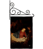 Adoration of the Shepherds - Faith & Religious Inspirational Vertical Impressions Decorative Flags HG192550 Made In USA