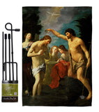 The Baptism of Christ - Faith & Religious Inspirational Vertical Impressions Decorative Flags HG192552 Made In USA