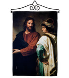 Christ And The Rich Young Ruler - Faith & Religious Inspirational Vertical Impressions Decorative Flags HG192553 Made In USA