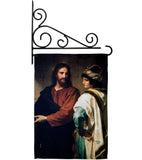 Christ And The Rich Young Ruler - Faith & Religious Inspirational Vertical Impressions Decorative Flags HG192553 Made In USA