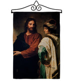 Christ And The Rich Young Ruler - Faith & Religious Inspirational Vertical Impressions Decorative Flags HG192553 Made In USA