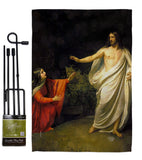 Christ's Appearance to Mary Magdalene - Faith & Religious Inspirational Vertical Impressions Decorative Flags HG192554 Made In USA