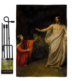 Christ's Appearance to Mary Magdalene - Faith & Religious Inspirational Vertical Impressions Decorative Flags HG192554 Made In USA