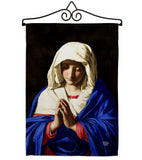 Virgin in Prayer - Faith & Religious Inspirational Vertical Impressions Decorative Flags HG192560 Made In USA