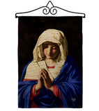 Virgin in Prayer - Faith & Religious Inspirational Vertical Impressions Decorative Flags HG192560 Made In USA