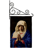 Virgin in Prayer - Faith & Religious Inspirational Vertical Impressions Decorative Flags HG192560 Made In USA