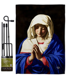 Virgin in Prayer - Faith & Religious Inspirational Vertical Impressions Decorative Flags HG192560 Made In USA