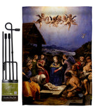 The Adoration of the Shepherds - Faith & Religious Inspirational Vertical Impressions Decorative Flags HG192567 Made In USA