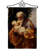 St. Joseph And Christ Child - Faith & Religious Inspirational Vertical Impressions Decorative Flags HG192595 Made In USA