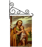 Joseph & Jesus - Faith & Religious Inspirational Vertical Impressions Decorative Flags HG192596 Made In USA