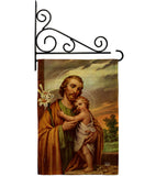 Joseph & Jesus - Faith & Religious Inspirational Vertical Impressions Decorative Flags HG192596 Made In USA