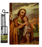 Joseph & Jesus - Faith & Religious Inspirational Vertical Impressions Decorative Flags HG192596 Made In USA