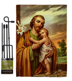 Joseph & Jesus - Faith & Religious Inspirational Vertical Impressions Decorative Flags HG192596 Made In USA