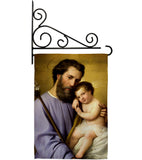 St. Joseph And Infant Jesus - Faith & Religious Inspirational Vertical Impressions Decorative Flags HG192597 Made In USA