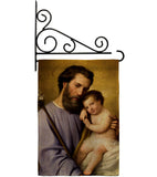 St. Joseph And Infant Jesus - Faith & Religious Inspirational Vertical Impressions Decorative Flags HG192597 Made In USA