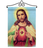 Sacred Heart Jesus - Faith & Religious Inspirational Vertical Impressions Decorative Flags HG192617 Made In USA