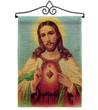 Sacred Heart Jesus - Faith & Religious Inspirational Vertical Impressions Decorative Flags HG192617 Made In USA