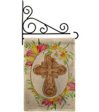 Wood Cross - Faith & Religious Inspirational Vertical Impressions Decorative Flags HG192618 Made In USA